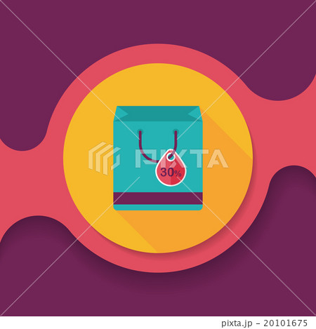 shopping paper bag flat icon with long shadow,eps10. shopping paper bag flat icon with long shadow,eps10. 20101675