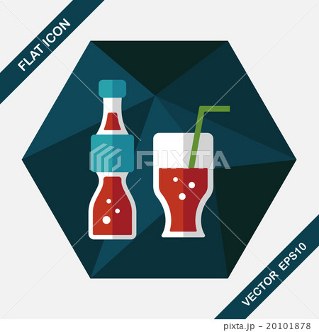 soda drink flat icon with long shadow,eps10 20101878