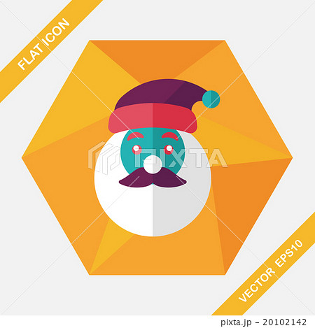 Santa Claus flat icon with long shadow eps10 20102142