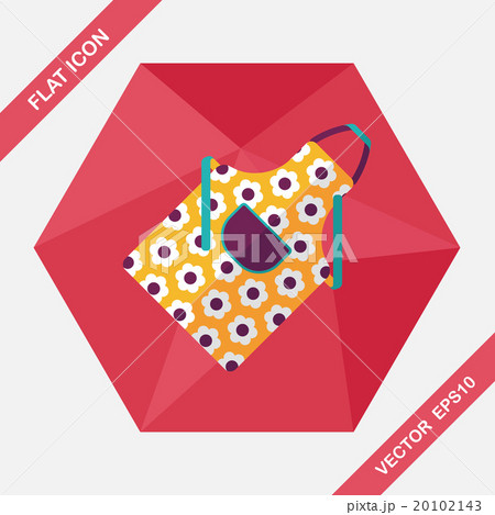 kitchenware apron flat icon with long shadow,eps10 20102143