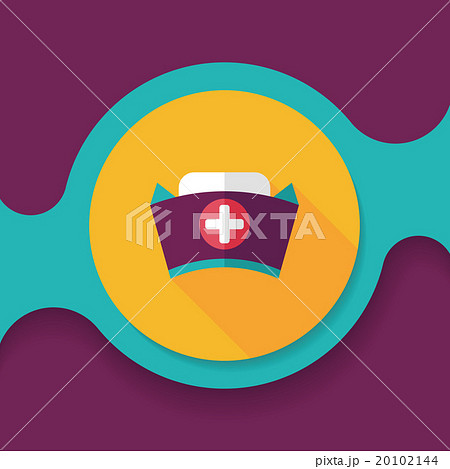 nurse hat flat icon with long shadow,eps10 nurse hat flat icon with long shadow,eps10 20102144