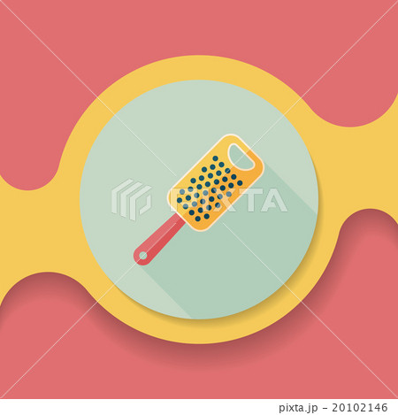 kitchenware grater flat icon with long shadow,eps10 20102146