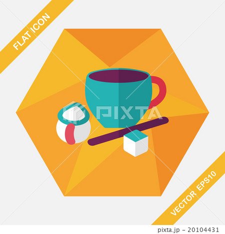 coffee flat icon with long shadow,eps10 20104431