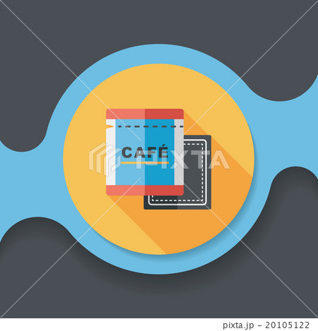 coffee bag flat icon with long shadow,eps10 20105122