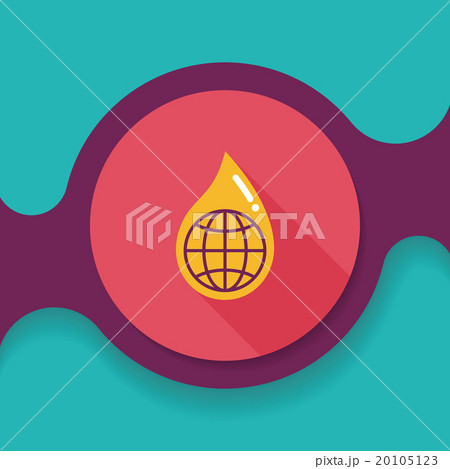 Environmental protection concept flat icon with long shadow,eps1 20105123