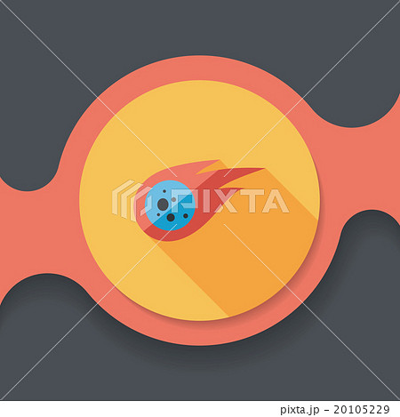 Space Meteorite flat icon with long shadow,eps10 Space Meteorite flat icon with long shadow,eps10 20105229