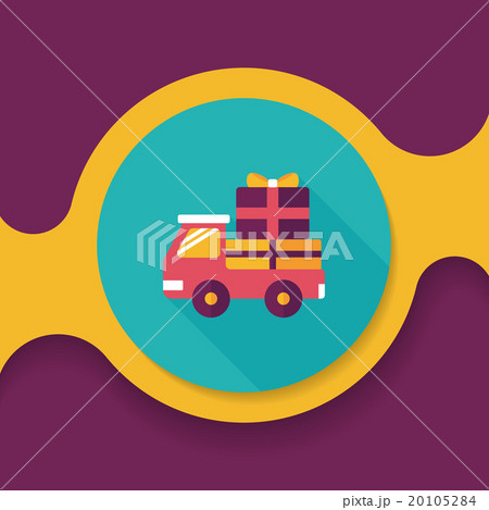 shopping freight transport flat icon with long shadow,eps10 20105284