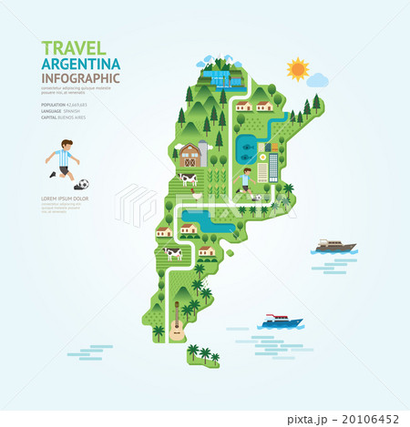 Infographic travel and landmark argentina map  20106452