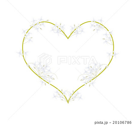 White Indian Cork Flowers in A Heart Shape White Indian Cork Flowers in A Heart Shape 20106786