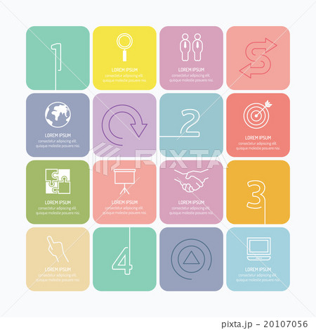 Modern infographics design options mono line  20107056