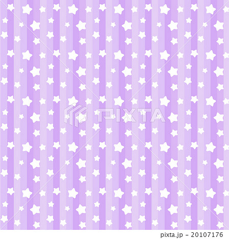 パステルカラーのストライプ 星柄のポップでかわいいシームレス 繋がる パターン 紫色系のイラスト素材