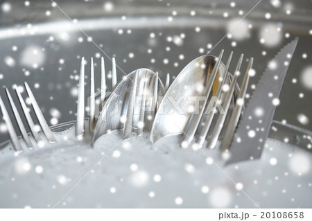 close up of dirty dishes washing in kitchen sink close up of dirty dishes washing in kitchen sink 20108658