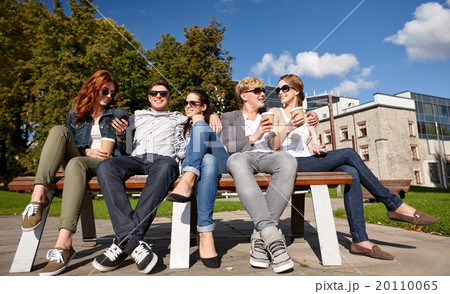 group of students or teenagers drinking coffee group of students or teenagers drinking coffee 20110065