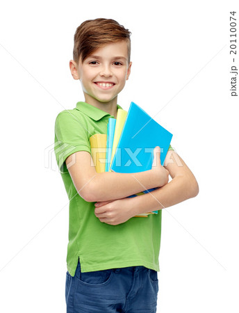 happy student boy with folders and notebooks happy student boy with folders and notebooks 20110074