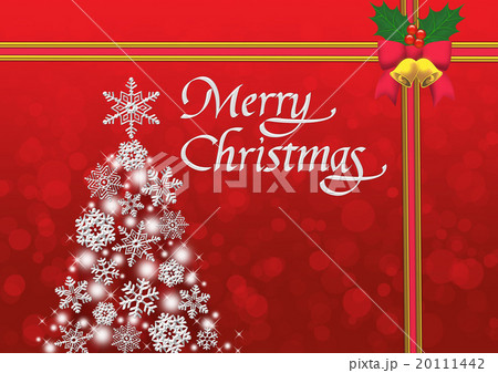 雪の結晶のクリスマスツリー メリークリスマス 雪の結晶のクリスマスツリー メリークリスマス 20111442