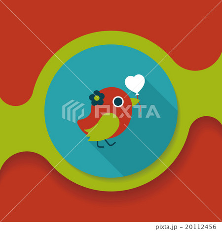 wedding bird flat icon with long shadow,eps10 20112456