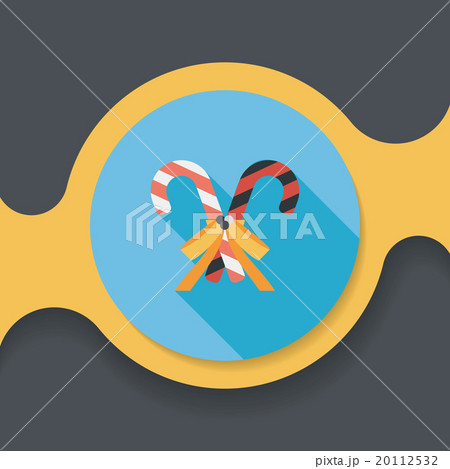 Christmas candy cane flat icon with long shadow,eps10 Christmas candy cane flat icon with long shadow,eps10 20112532
