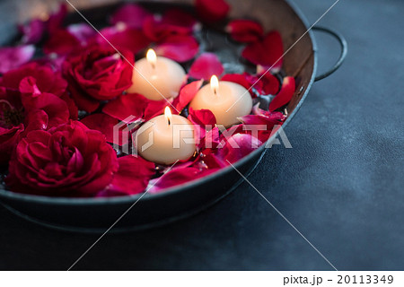 red roses and candles red roses and candles 20113349