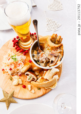 Mushroom Pot-Pie on Christmas table 20113792