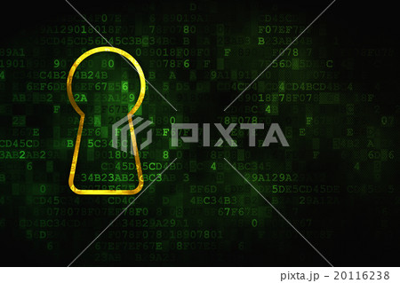Privacy concept: Keyhole on digital background 20116238