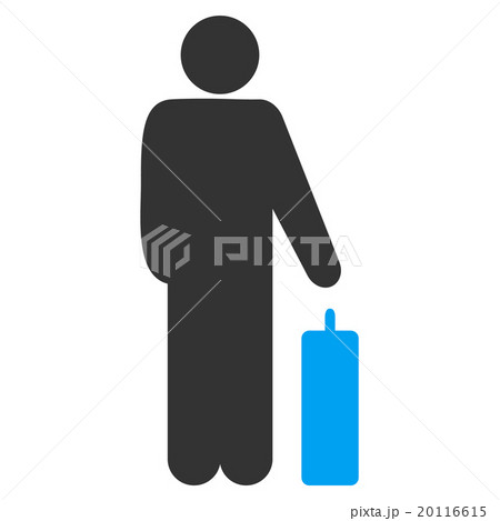 Passenger Baggage Flat Icon 20116615