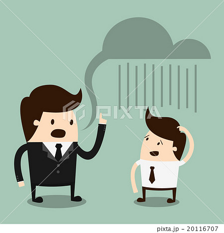 Boss shouting at an employee 20116707