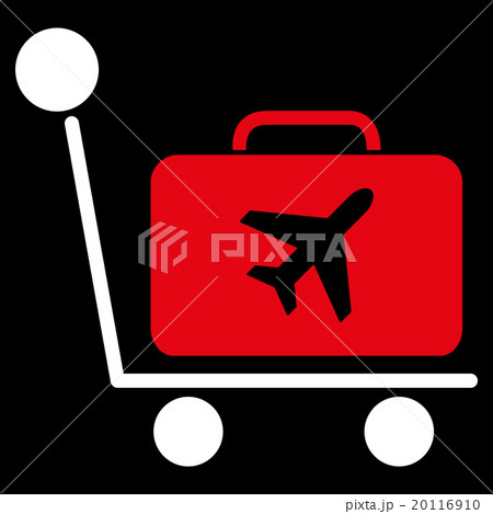 Luggage Trolley Flat Icon 20116910