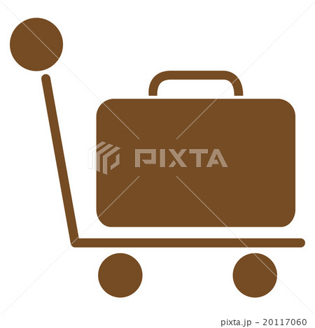 Luggage Trolley Flat Icon 20117060