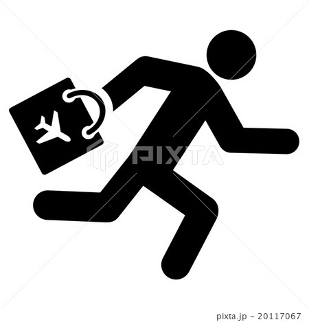 Late Airport Passenger Flat Icon Late Airport Passenger Flat Icon 20117067