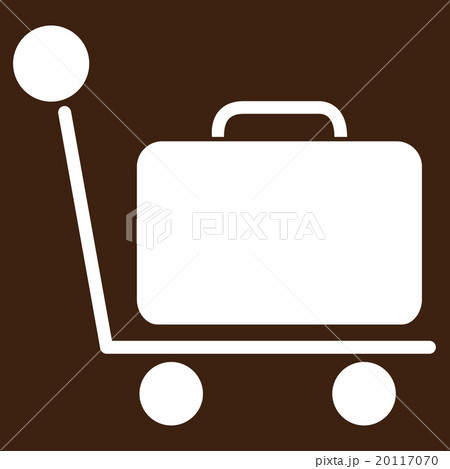 Luggage Trolley Flat Icon 20117070