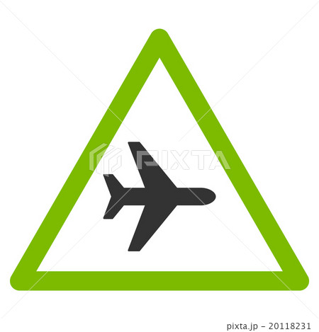 Airplane Warning Flat Icon 20118231