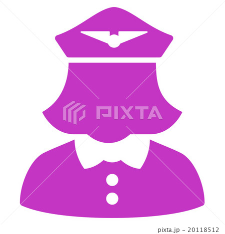 Airline Stewardess Flat Icon Airline Stewardess Flat Icon 20118512