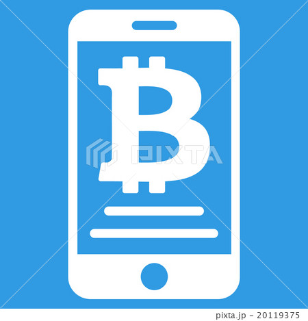 Bitcoin Mobile Payment Flat Icon 20119375