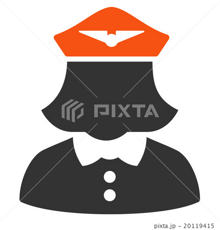 Airline Stewardess Flat Icon Airline Stewardess Flat Icon 20119415