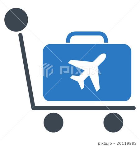 Luggage Trolley Flat Icon 20119885