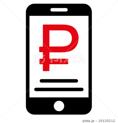 Rouble Mobile Payment Flat Icon Rouble Mobile Payment Flat Icon 20120212
