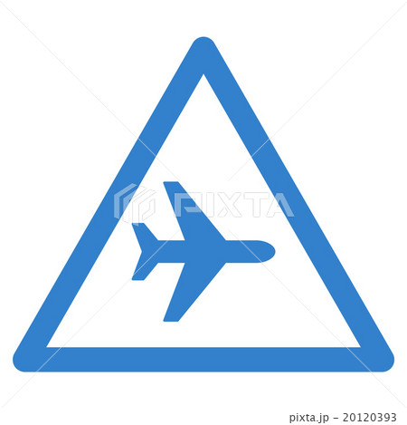 Airplane Warning Flat Icon 20120393