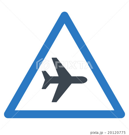 Airplane Warning Flat Icon 20120775