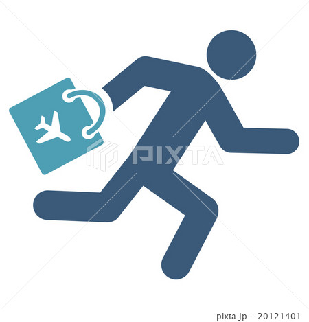 Late Airport Passenger Flat Icon 20121401