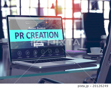 Laptop Screen with Pr Creation Concept. 20126249