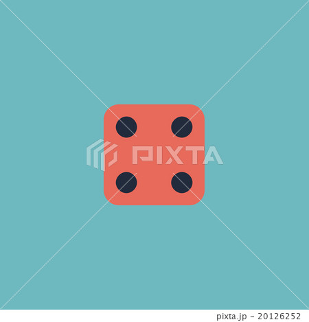 Vector illustration of one dices - side with 4. 20126252