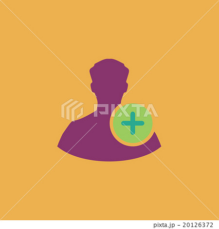 User profile sign web icon with plus glyph User profile sign web icon with plus glyph 20126372