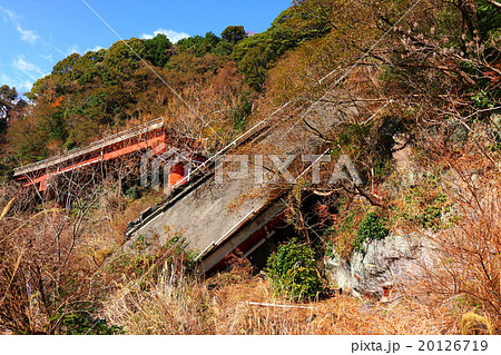 静岡県 伊豆半島にある赤沢廃ループ橋の写真素材