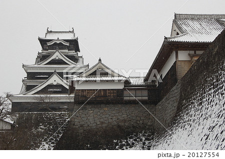 大雪の熊本城 大雪の熊本城 20127554