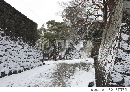大雪の熊本城（須戸口門） 20127576