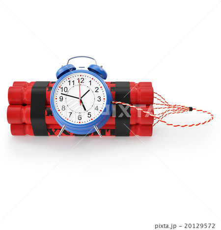TNT, Dynamite time bomb on a white background. 20129572
