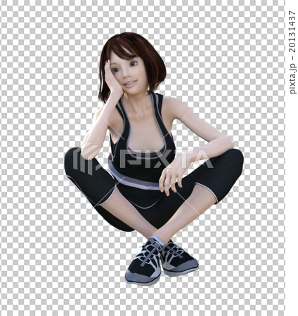 スポーツウエアの女性 3DCGイラスト素材 スポーツウエアの女性 3DCGイラスト素材 20131437