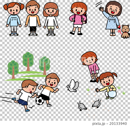 子供たち　友達といっしょ 20133940
