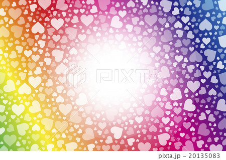 背景素材壁紙,ハートマーク,虹色,レインボーカラー,カラフル,バレンタインデー,愛,恋人,LOVE, 20135083