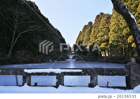 氷で覆われた芦ノ湖 20136535